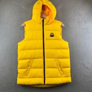 United Colors‎ of Benetton Puffer Vest Yellow Hooded Kid 2XL (11/12)